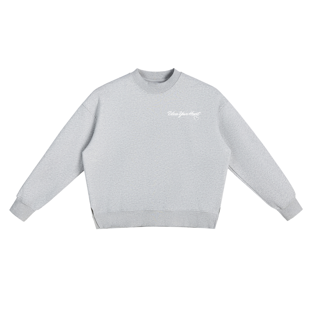 Fleece Side Slit Crewneck Sweatshirt