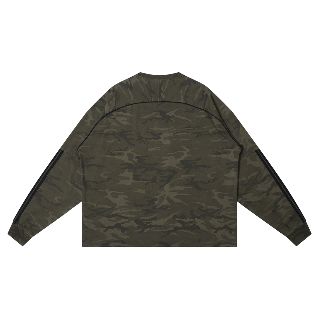NABBAR: Camo Loose Long Sleeve T-Shirt