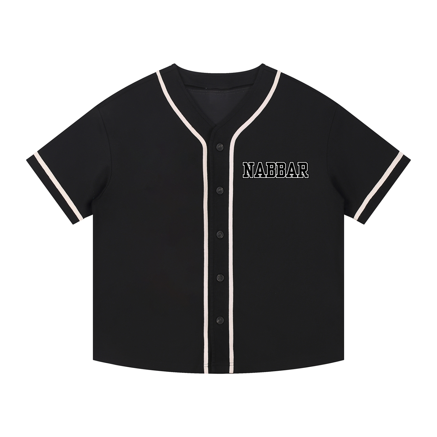 NABBAR: Contrast Piped Button-Up Jersey