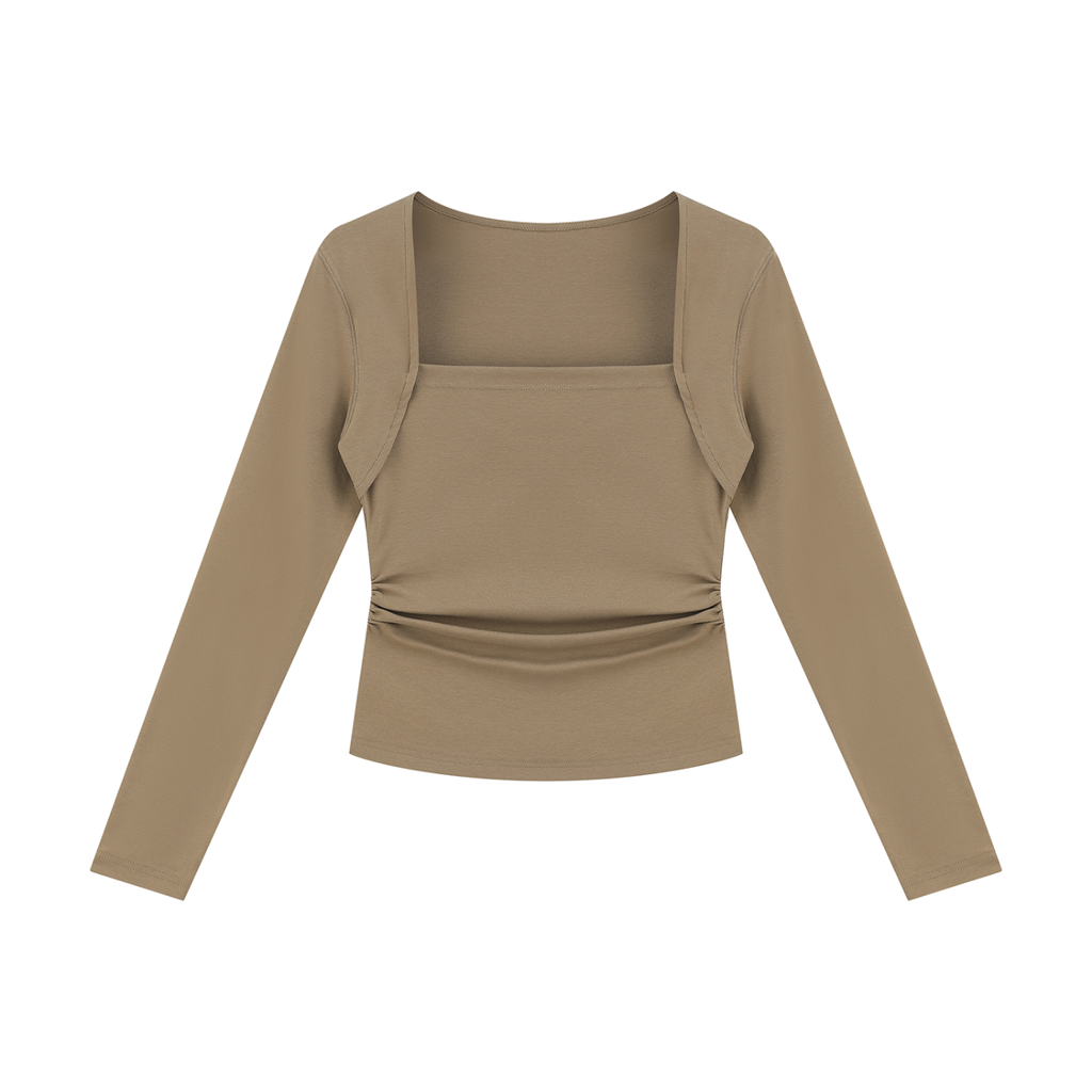Women's Ruched Long Sleeve T-Shirt