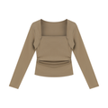 Women's Ruched Long Sleeve T-Shirt