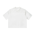 Unisex Lace Paneling V-Neck T-Shirt