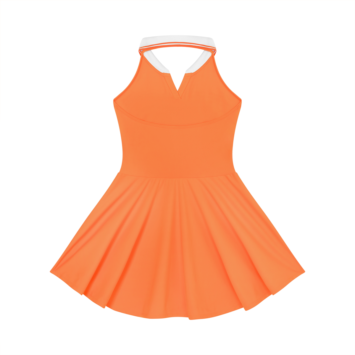 GEORGIA GIRL: Women's Collared Halter A-Line Tennis Dress (BLK text)