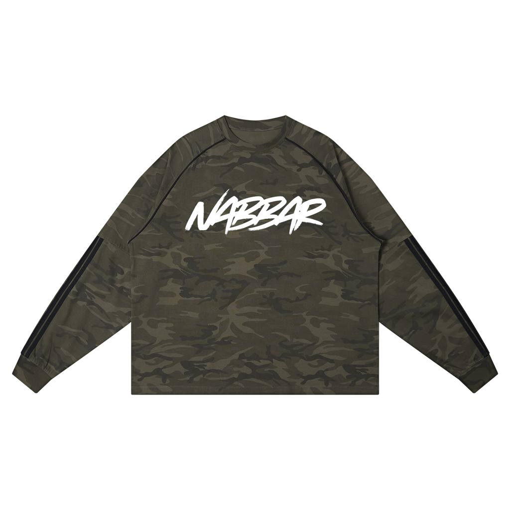 NABBAR: Camo Loose Long Sleeve T-Shirt