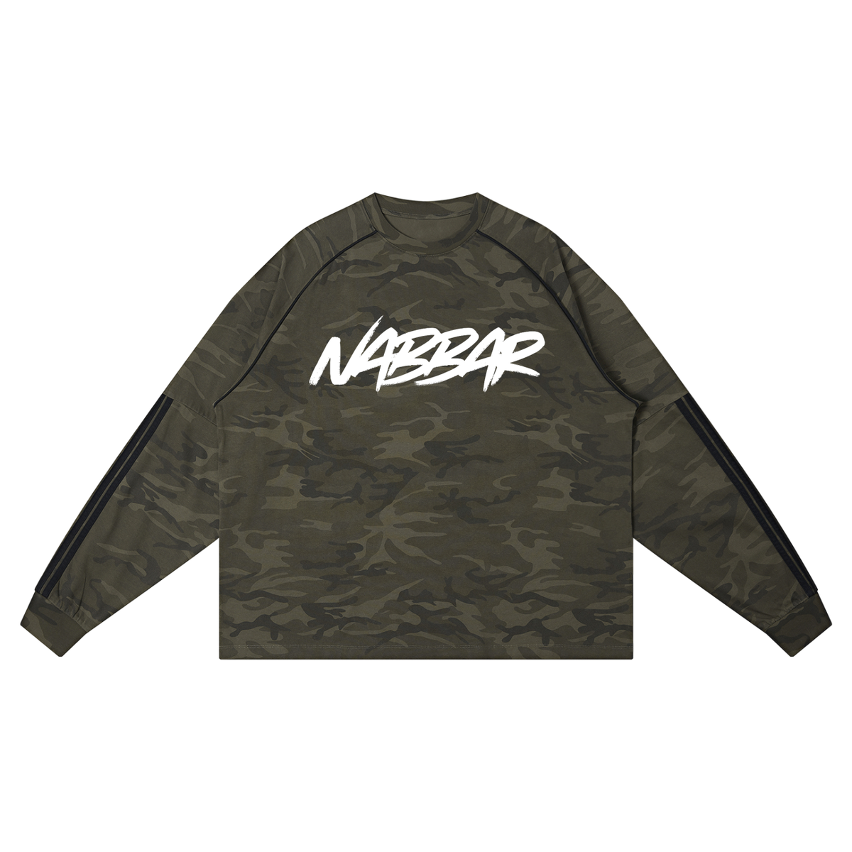 NABBAR: Camo Loose Long Sleeve T-Shirt