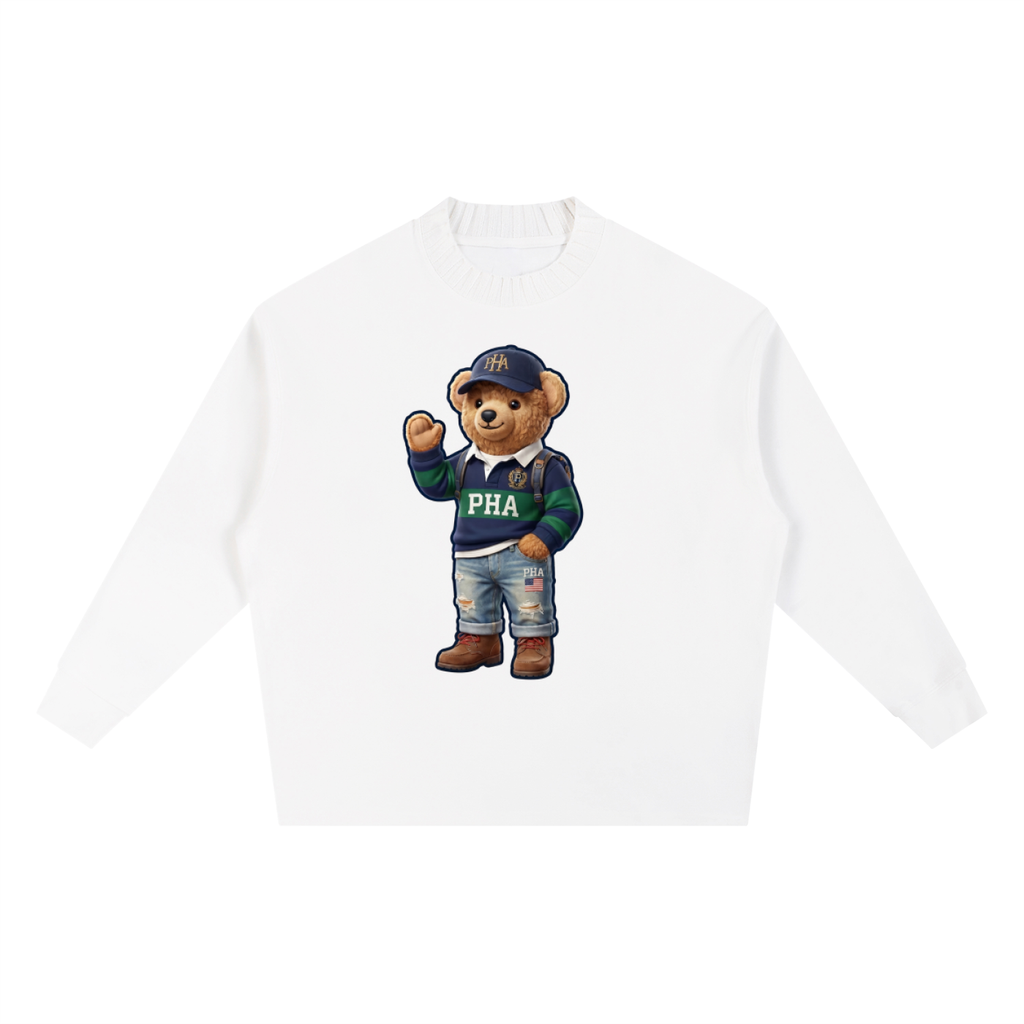 Knitted Round Neck Oversize Sweatshirt