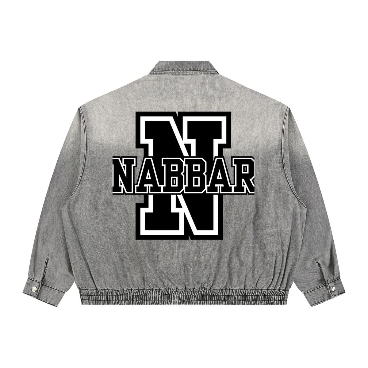 NABBAR: Unisex Vintage Wash Full-Zip Denim Jacket