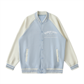 NABBAR COURT: Two Tone Raglan Sleeve Varsity Jacket (light blue)
